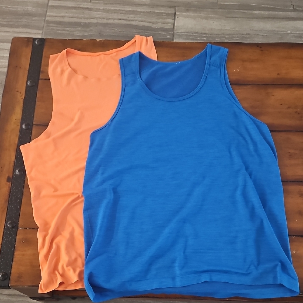 Lululemon Blue and Orange Tank Tops